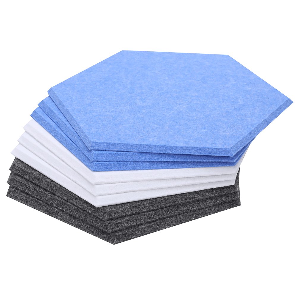 Hexagon-398 hexagon PET panel with 3 colors, blue white and black