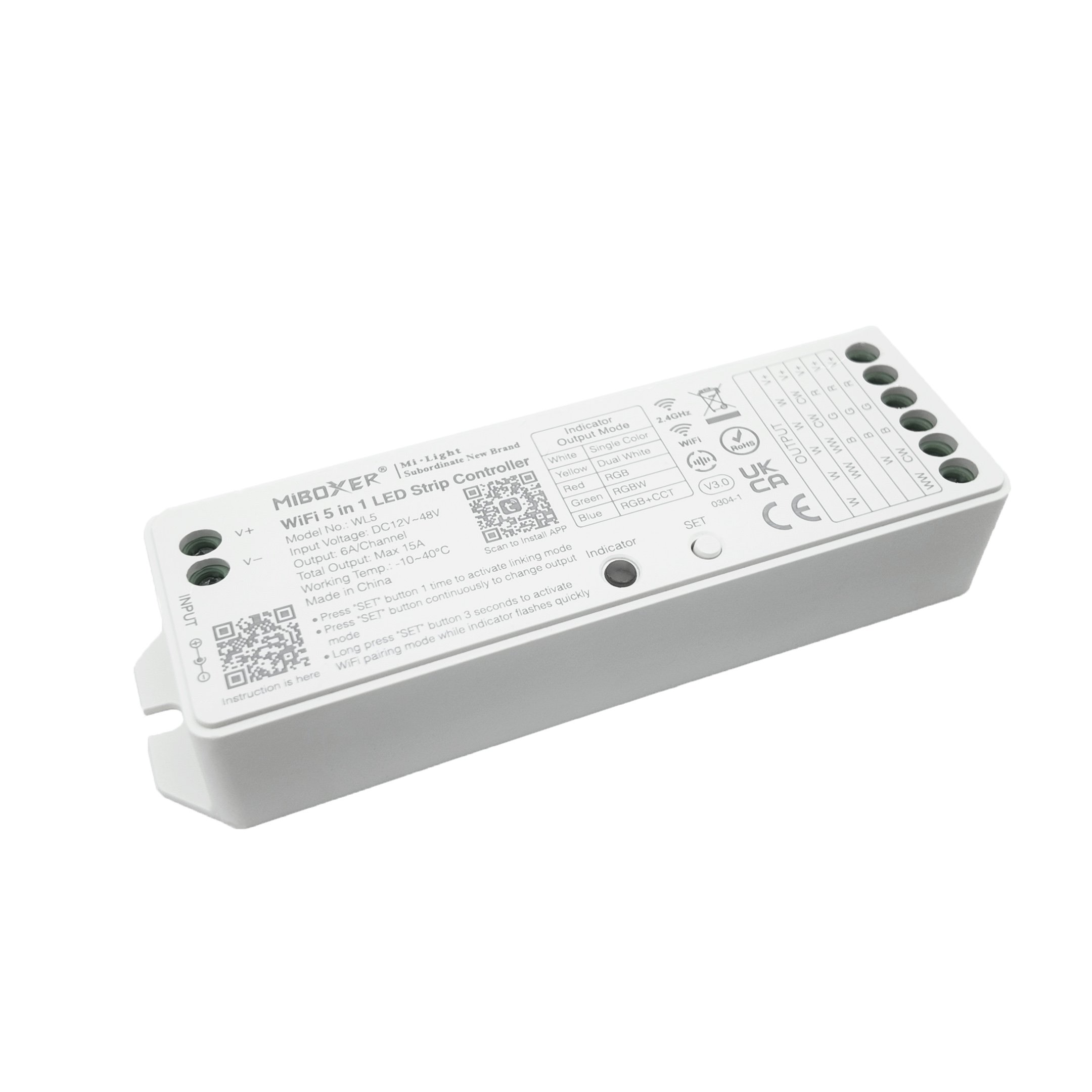 WL5 LED controller-6 white LED strip controller code WL5